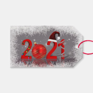 Feierliche Farben frohe Weihnachten Neues Jahr 202 Geschenkanhänger