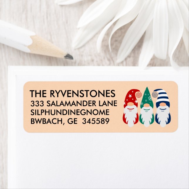 Feierliche Farbenfrohe Weihnachtsgnomen Schneefloc (Insitu)