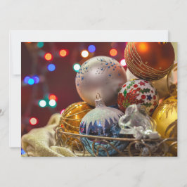Feierliche farbenfrohe Weihnachtsschmuck Feiertagskarte