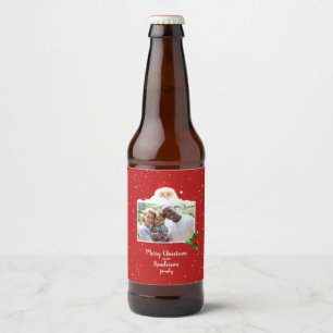 Feierliche Feier Der Weihnachtsmann - Foto - Perso Bierflaschenetikett