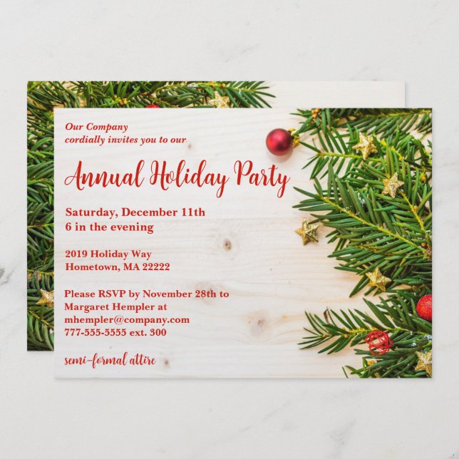 Feierliche Feier Einladung (Vorne/Hinten)