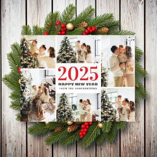 Feierliche Feier   Elegantes Happy New Year 6 Foto Feiertagspostkarte