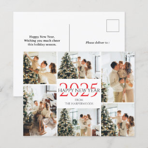 Feierliche Feier Elegantes Happy New Year 6 Foto Feiertagspostkarte