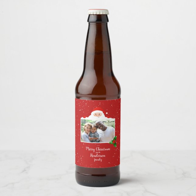 Feierliche Feierlichkeit Santa - Foto - Personalis Bierflaschenetikett (Vorderseite)