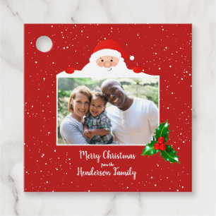 Feierliche Feierlichkeit Santa - Foto - Personalis Geschenkanhänger