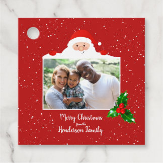 Feierliche Feierlichkeit Santa - Foto - Personalis Geschenkanhänger