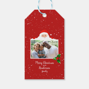 Feierliche Feierlichkeit Santa - Foto - Personalis Geschenkanhänger