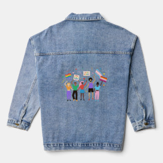 Feierliche Feierlichkeiten mit Zeichen im Monat Jeansjacke