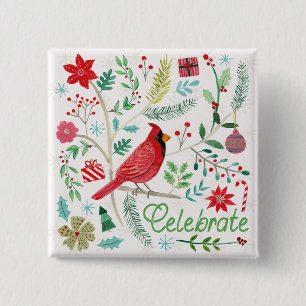 Feierliche Feiertage Button