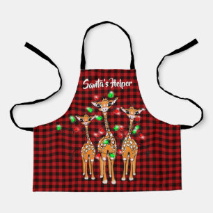 Feierliche Feiertage Giraffe, blinkendes Licht, ka Schürze