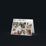 Feierliche Feiertage in bunten Farben nach fünf Fo Feiertagskarte<br><div class="desc">Diese farbenfrohe Weihnachtsfeier mit fünf Fotos ist perfekt für Ihren fröhlichen, kreativen und hellen Urlaub. Es ist ein einzigartiger, spielerischer, moderner Schriftart in Rot, Boho Bräune und heller und dunkelgrüner Farbe, die für ein fröhliches, saisonales Ambiente sorgen. Wenn Sie Ihren Lieben den dunklen Winter mit niedlichem Feiertagsjubeln näher bringen wollen,...</div>