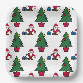 Feierliche Feiertage Papiertafel Pappteller