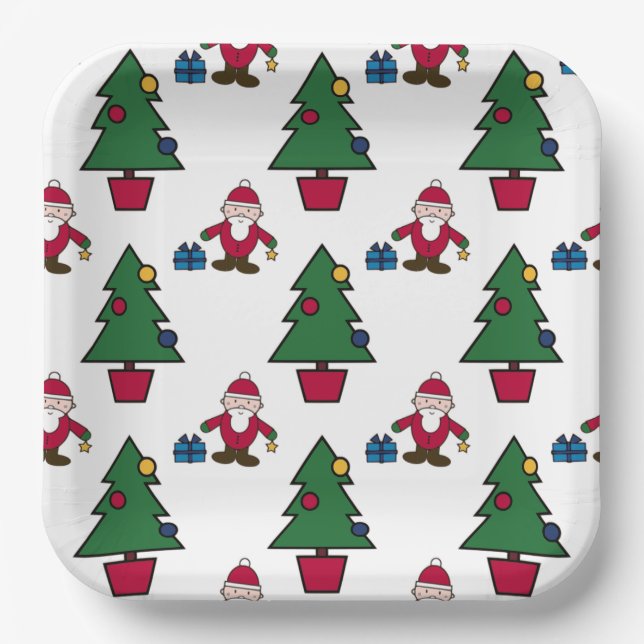 Feierliche Feiertage Papiertafel Pappteller (Vorderseite)