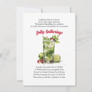 Feierliche Feiertage und festliche Cocktails Einladung