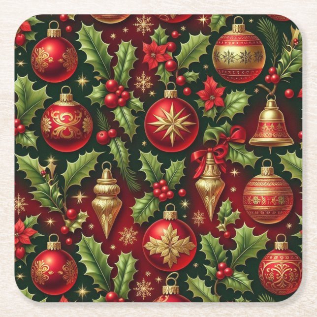 Feierliche Feiertage Untersetzer (Vorderseite)