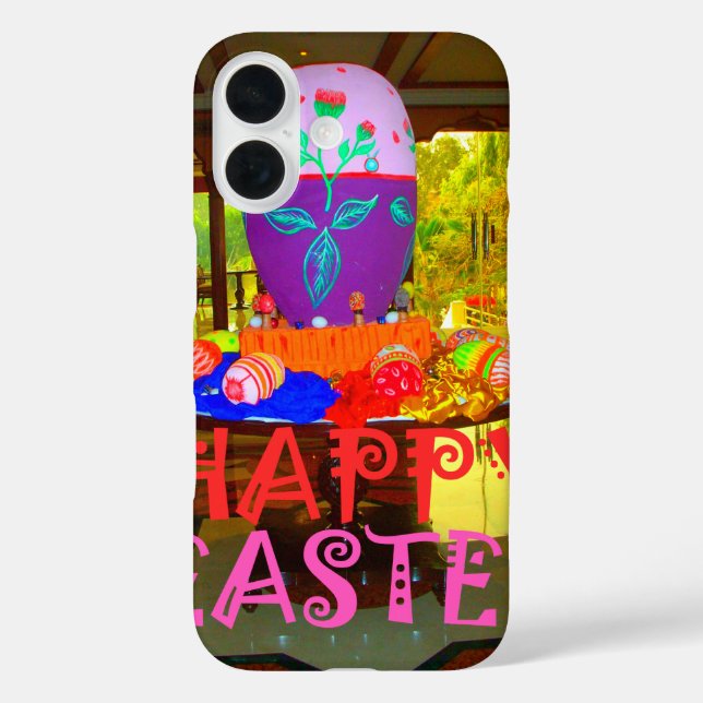 Feierliche Feste Springtime Osterfarbene Eizellen  iPhone 16 Hülle (Rückseite)