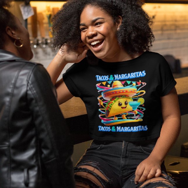 Feierliche Fiesta Flavors tacos und Margaritas T-Shirt (Von Creator hochgeladen)