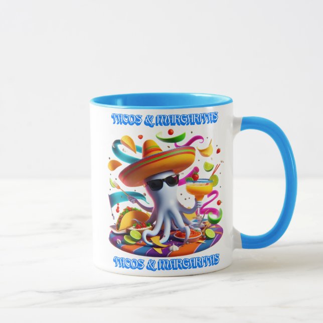 Feierliche Fiesta Flavors tacos und Margaritas Tasse (Rechts)