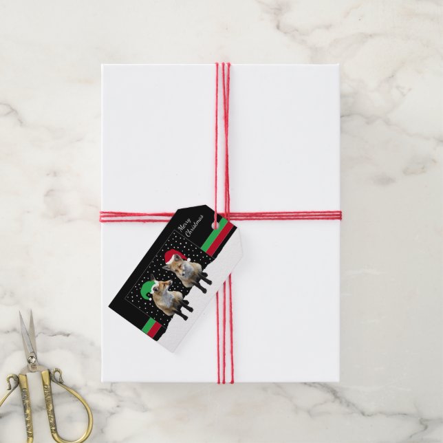 Feierliche Fox Cubs Geschenktasten Geschenkanhänger (Mit Garn)