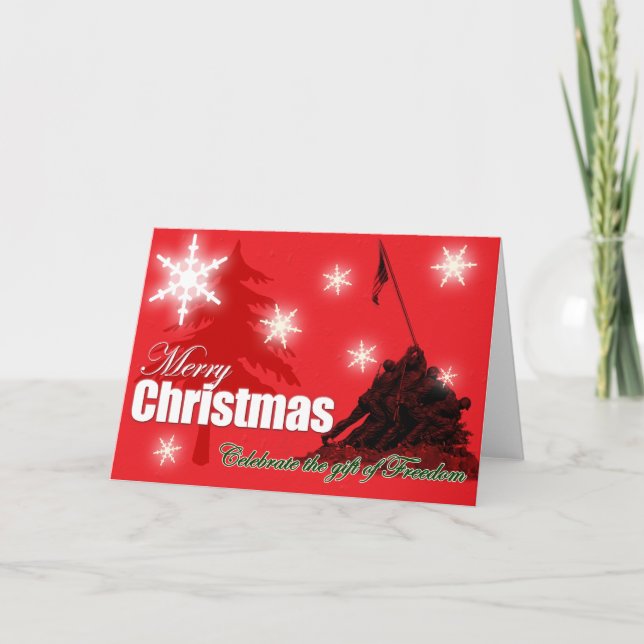 Feierliche Freiheit Militärweihnachtskarte Feiertagskarte (Vorderseite)