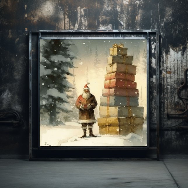 Feierliche Freude: Schwarzer Weihnachtsmann Poster (Von Creator hochgeladen)