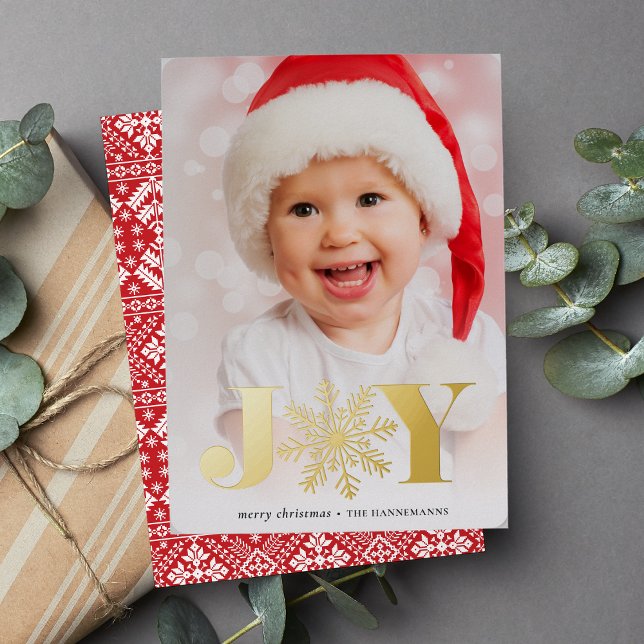 Feierliche Freude | Vertikales Foto Folien Feiertagskarte (Von Creator hochgeladen)