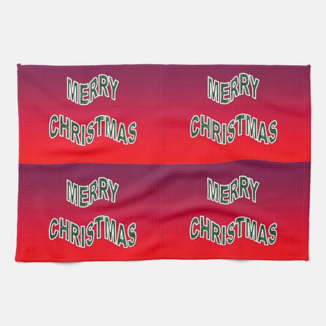 Feierliche Frohe Weihnachten Handtuch (Horizontal)