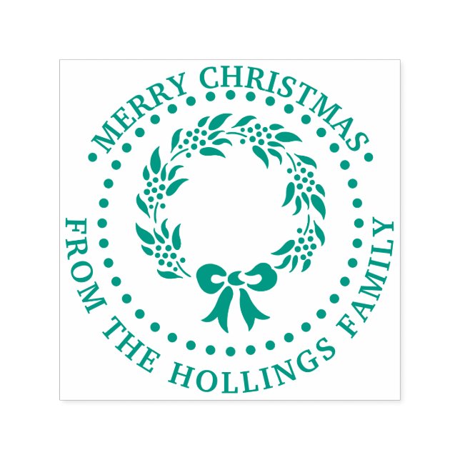 Feierliche Frohe Weihnachts Grußwort Name Permastempel (Design)