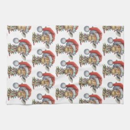 Feierliche Giraffe Geschirrtuch