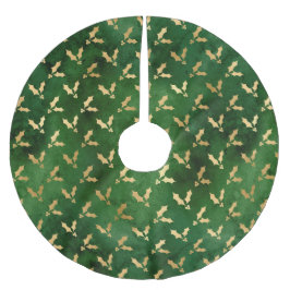 Feierliche Grün- und Goldfoil Weihnachtsfeier Polyester Weihnachtsbaumdecke