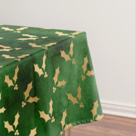 Feierliche Grün- und Goldfoil Weihnachtsfeier Tischdecke