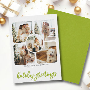 Feierliche Grüße 5 Foto und Text Personalisiert Feiertagskarte