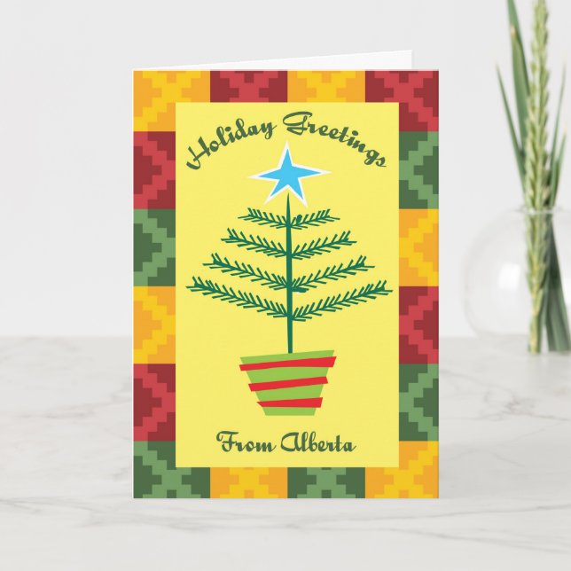 Feierliche Grüße aus Alberta Feiertagskarte (Vorderseite)