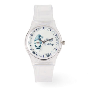 Feierliche Grüße. Benutzerdefinierte Urlaubskarte Armbanduhr