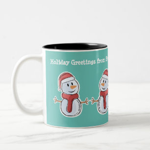 Feierliche Grüße Kundenspezifische Tasse des Unter