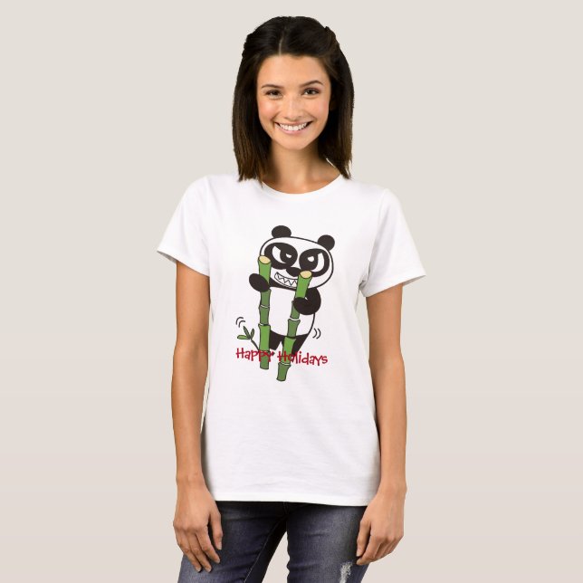 Feierliche Grüße von Bamboo Pferdereiten Meister T-Shirt (Vorne ganz)