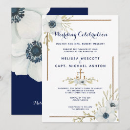 Feierliche Hochzeit der Nautischen Marine und des  Einladung