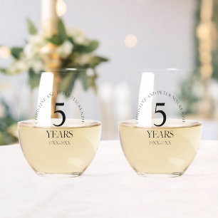 Feierliche Hochzeit des 5. Weinglas Ohne Stiel