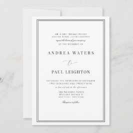 Feierliche Hochzeit Einladung