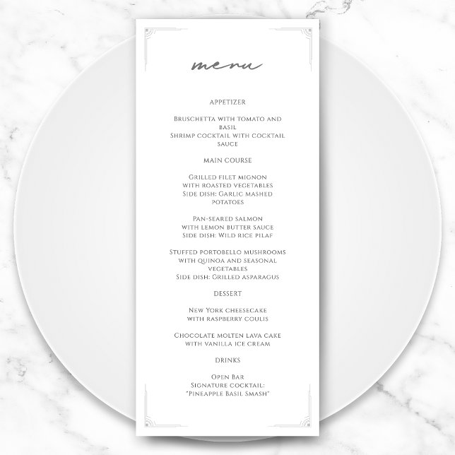 Feierliche Hochzeit in Schwarz und Weiß Programm (Von Creator hochgeladen)