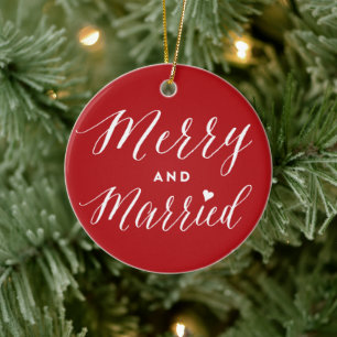 Feierliche Hochzeit mit Verheiratetem Foto Keramik Ornament