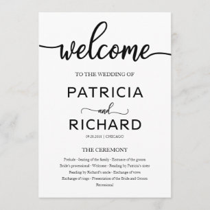 Feierliche Hochzeit - Reihenfolge des Serviceprogr Programm