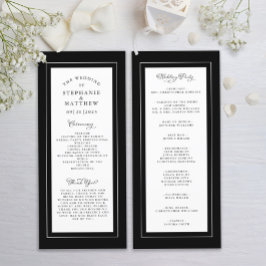 Feierliche Hochzeiten in Schwarz und Weiß Elegant Programm