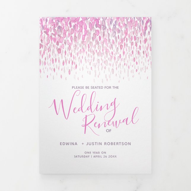 Feierliche Hochzeitseröffnungsfeier Rosa Programm (Cover)