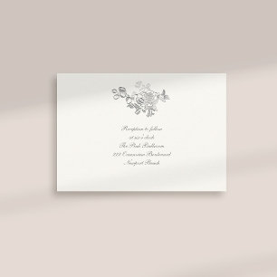 Feierliche Imitate Hochzeit von Peony Pearl Empfan Begleitkarte