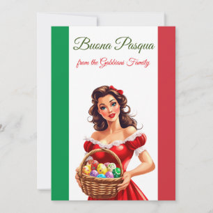 Feierliche italienische Fahne Happy Oaster Buona P Feiertagskarte