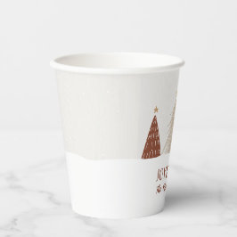 Feierliche Joyeux Weihnachten Weihnachten Pappbecher