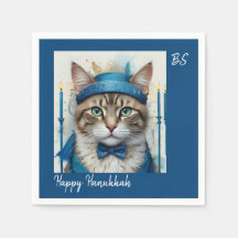 Feierliche Katze in spielerischer hanukkah-Verklei