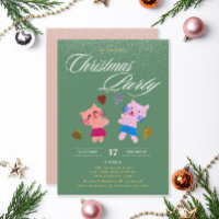 Feierliche Katzen Moos Weihnachts-Party