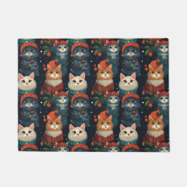 Feierliche Katzen Urlaub Fußmatte